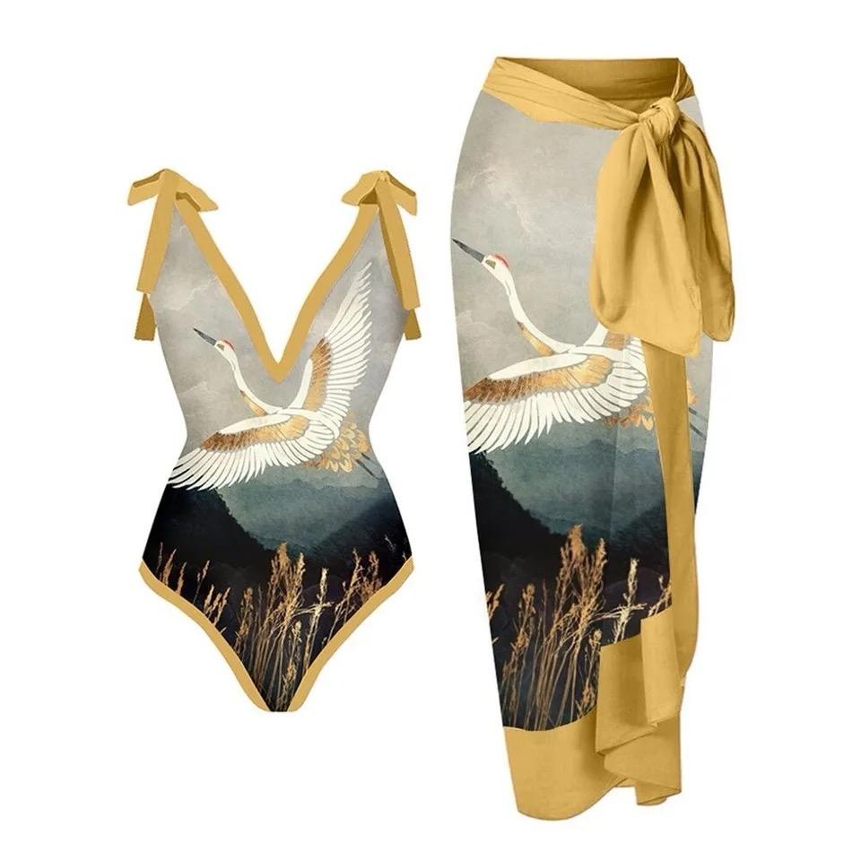 coordinato costume intero + pareo